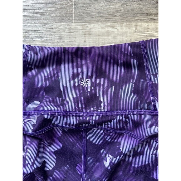 Athleta Rainier Tight Plush Supersonic Spliced Floral Violet Purple Size XS - Picture 5 of 11